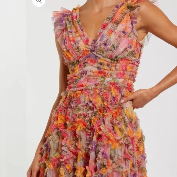 Mac Duggal Colorful Ruffled Maxi Dress - Picture 2 of 6